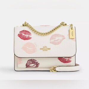 New Coach Mini Klare Crossbody With Lips Print